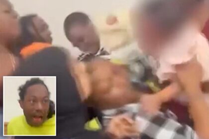 Pennsylvania kindergarten graduation ceremony descends into chaos as baby caught up in brawl among adults