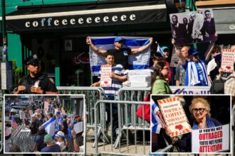 Protesters clash outside anti-Israel Brooklyn coffee shop as NYPD separates opposing sides
