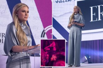 Heckler derails Erika Kirk speech at annual Turning Point USA women’s summitt