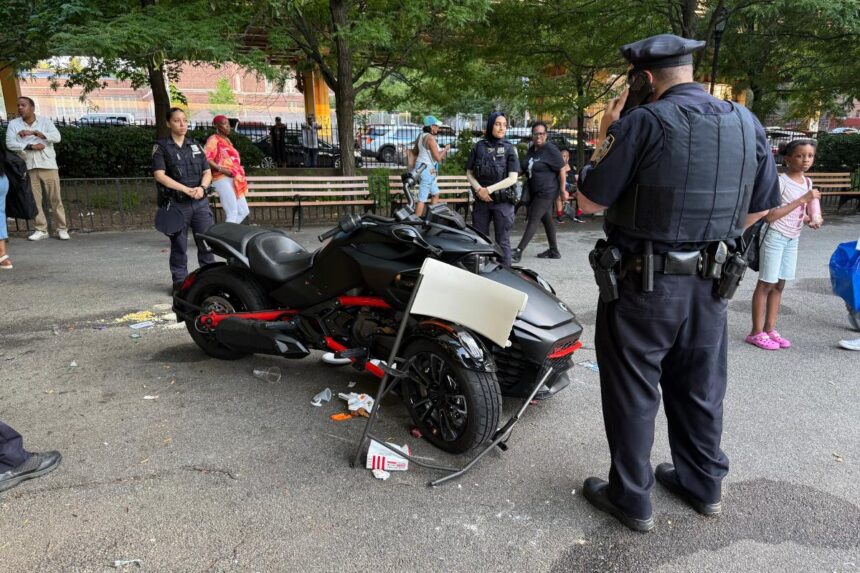 Woman on motorcycle plows through NYC park, mowing down 9 pedestrians in her path