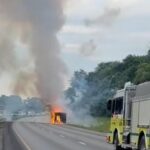Trailer carrying fireworks catches fire, explodes on Tennessee highway in insane video