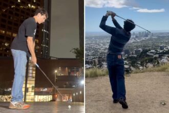 Video shows LA ‘bros’ driving golf balls into traffic and at buildings in downtown