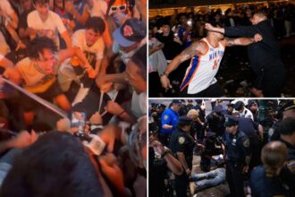 Rabid NY Knicks fans tear Wemby jersey into rags — nearly two dozen arrested in rowdy watch party clash