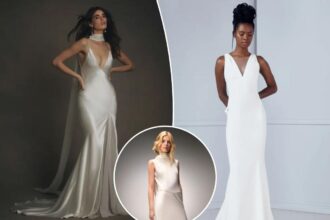 Less is more: Minimalist gowns that channel the ’90s are on trend