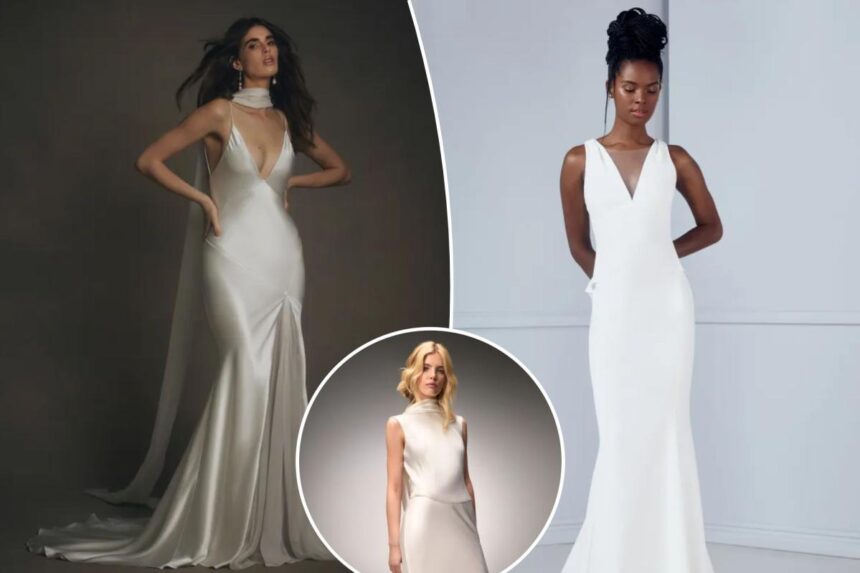 Less is more: Minimalist gowns that channel the ’90s are on trend