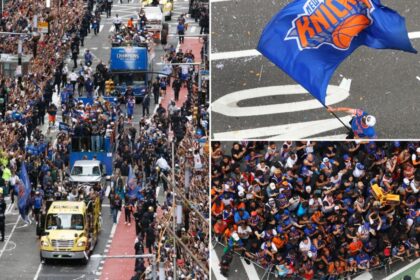Knicks fans trade bathroom entry codes, tips as crowds flood ticker-tape parade: ‘Going to be gross’