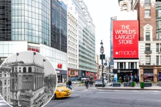 Exclusive | Macy’s 60-year-old ‘shopping bag’ billboard in Herald Square to be demolished, removed this weekend