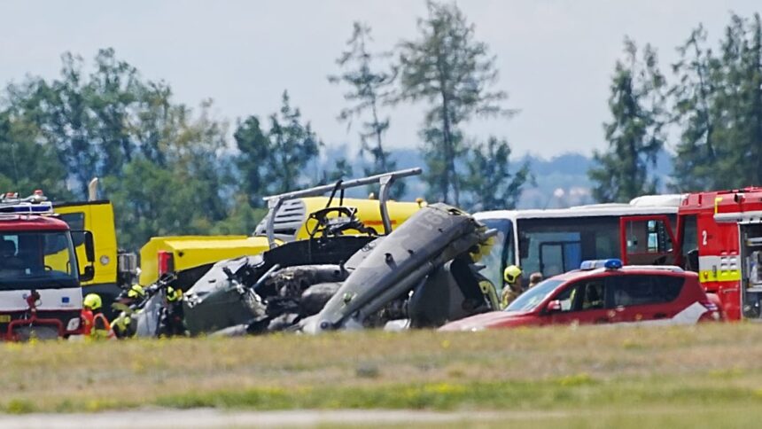 One dead after Czech military helicopter crashes at air base