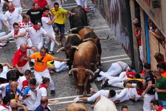 Almost 60 gored or bruised during Spain’s San Fermín bull runs