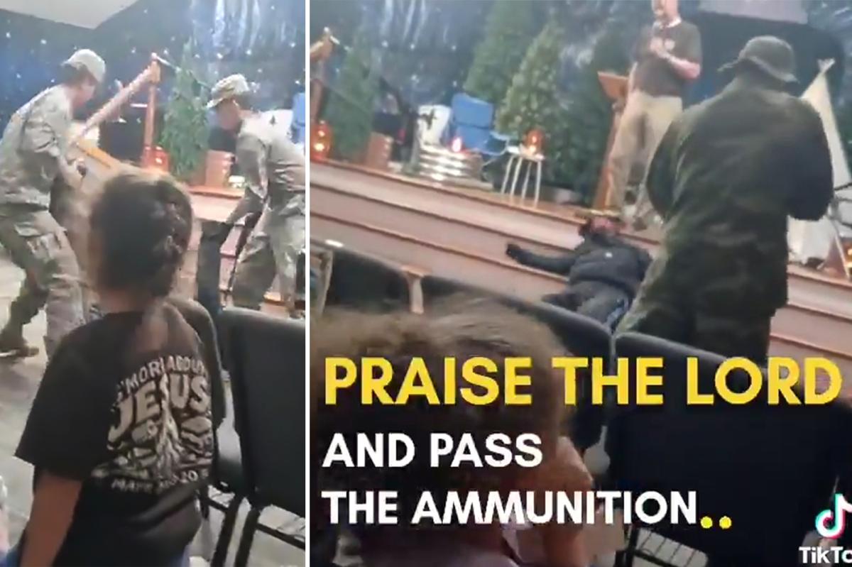 Mock firing squad storms into Kentucky church bible class and ‘kills Devil’ in front of children
