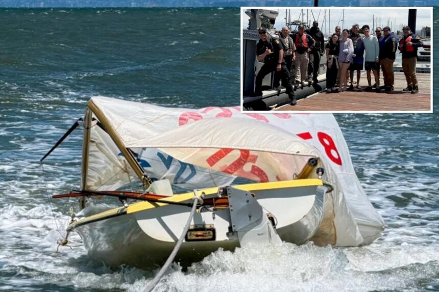 Sailing vessel suddenly capsizes off California coast sparking frantic rescue mission