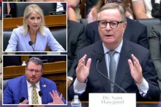 Moment head of top California medical school squirms when asked whether only women can get pregnant