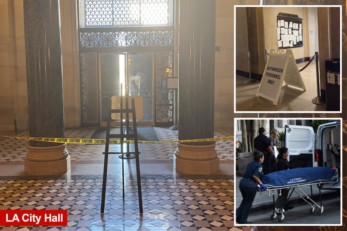 Haunting images from inside Los Angeles City Hall as suicide jumper identified as California teen