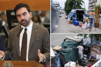 Mamdani says he’ll deal with the homeless encampment near the Intrepid — but doesn’t know when