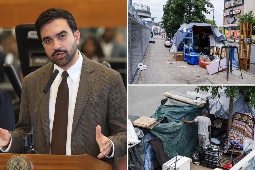 Mamdani says he’ll deal with the homeless encampment near the Intrepid — but doesn’t know when
