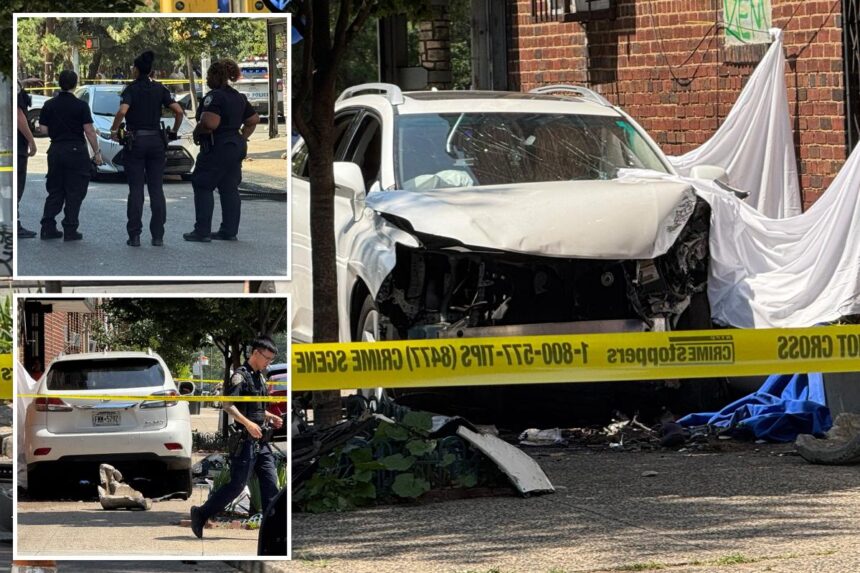 Woman, 80, killed after driver plows Lexus down Brooklyn sidewalk