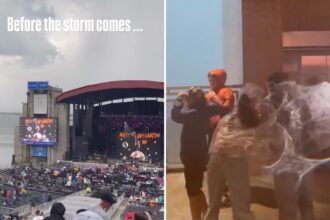 Vidoes show Jones Beach concertgoers scrambling for shelter in hellish lightning storm: ‘We’re trapped!’