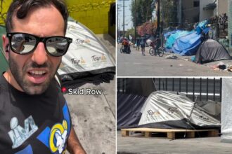 LA weed company slammed over branded Skid Row tent giveaway