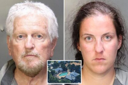 Woman, 32, accused of having pool sex with elderly man in front of kids — and her lover’s wild excuse