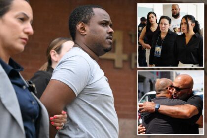 Coward career criminal charged with killing retired NYPD cop’s son, 12, dodges victim’s family in court