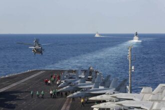 One crew member missing after US Navy helicopter makes emergency landing in Arabian Sea