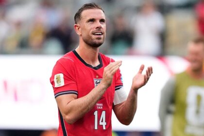 England player injures wrist hopping over ad board during team’s World Cup victory celebration vs Mexico