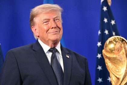 Trump takes in Jennifer Hudson’s incredible national anthem performance before World Cup final