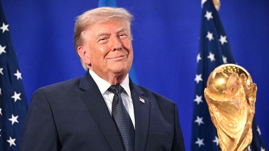 Trump takes in Jennifer Hudson’s incredible national anthem performance before World Cup final