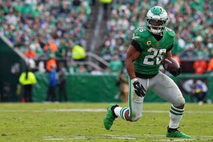Saquon Barkley sees ‘no reason why’ NFL must keep turf fields after FIFA World Cup required grass surfaces