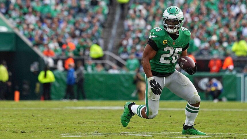 Saquon Barkley sees ‘no reason why’ NFL must keep turf fields after FIFA World Cup required grass surfaces