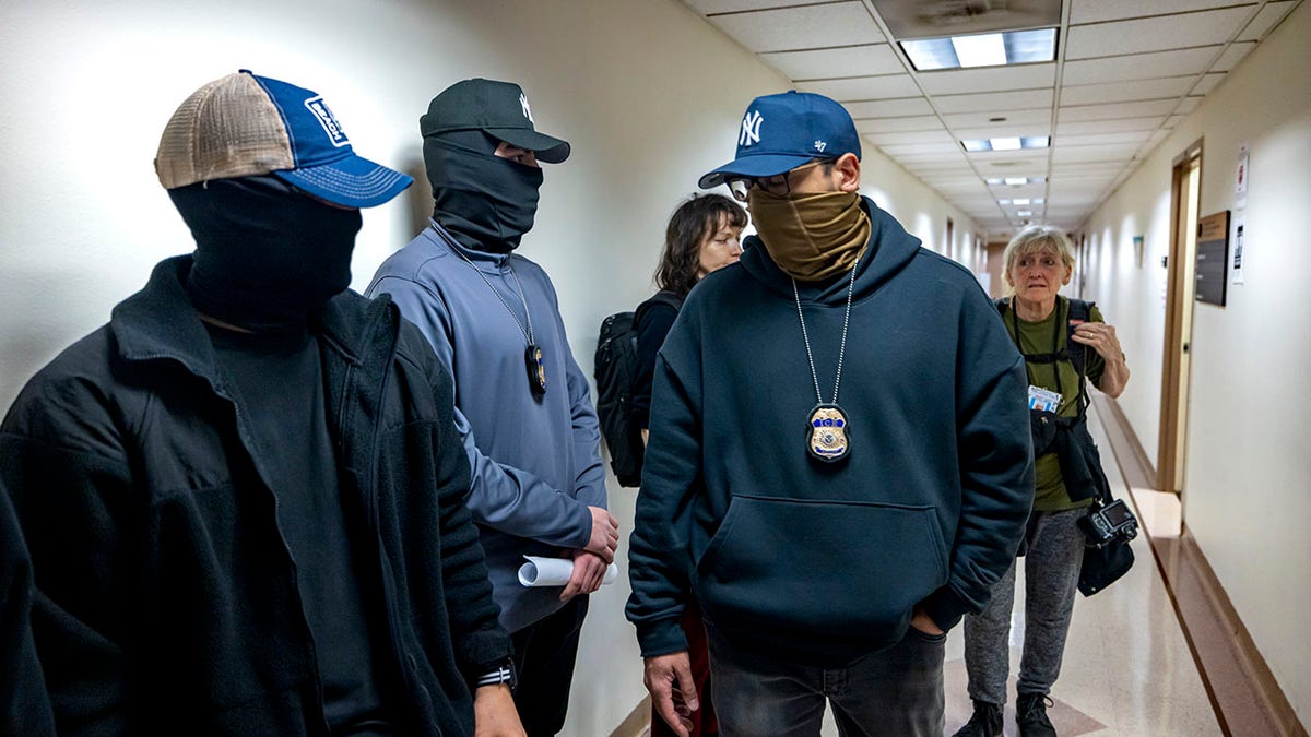 Masked ICE agents