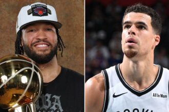 Jalen Brunson’s Knicks status on full display as he walks in venue with wife while Nets star checks guest list