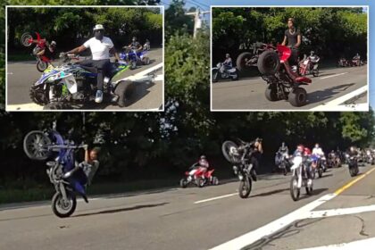 ATV street takeover throws Long Island into chaos, with boneheaded stunts and police chases