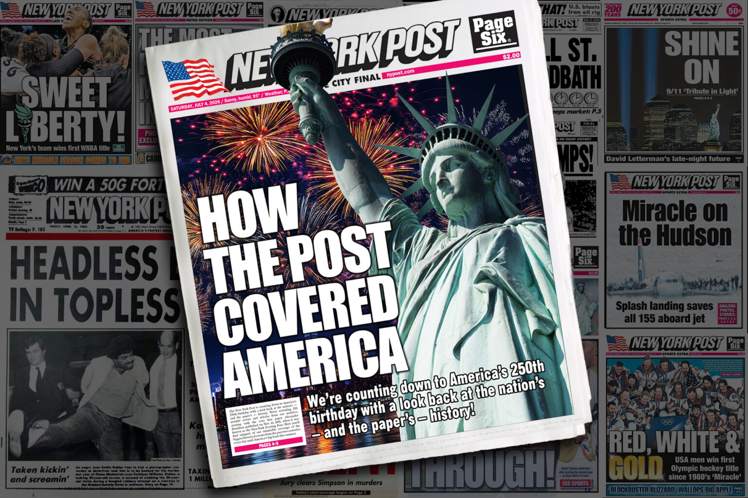 America 250 New York Post covers