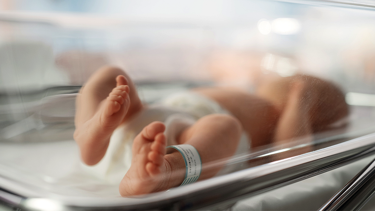 Baby in a hospital