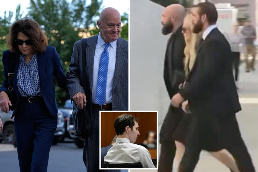 Erika Kirk arrives at court to face husband’s alleged killer with Charlie’s heartbroken parents