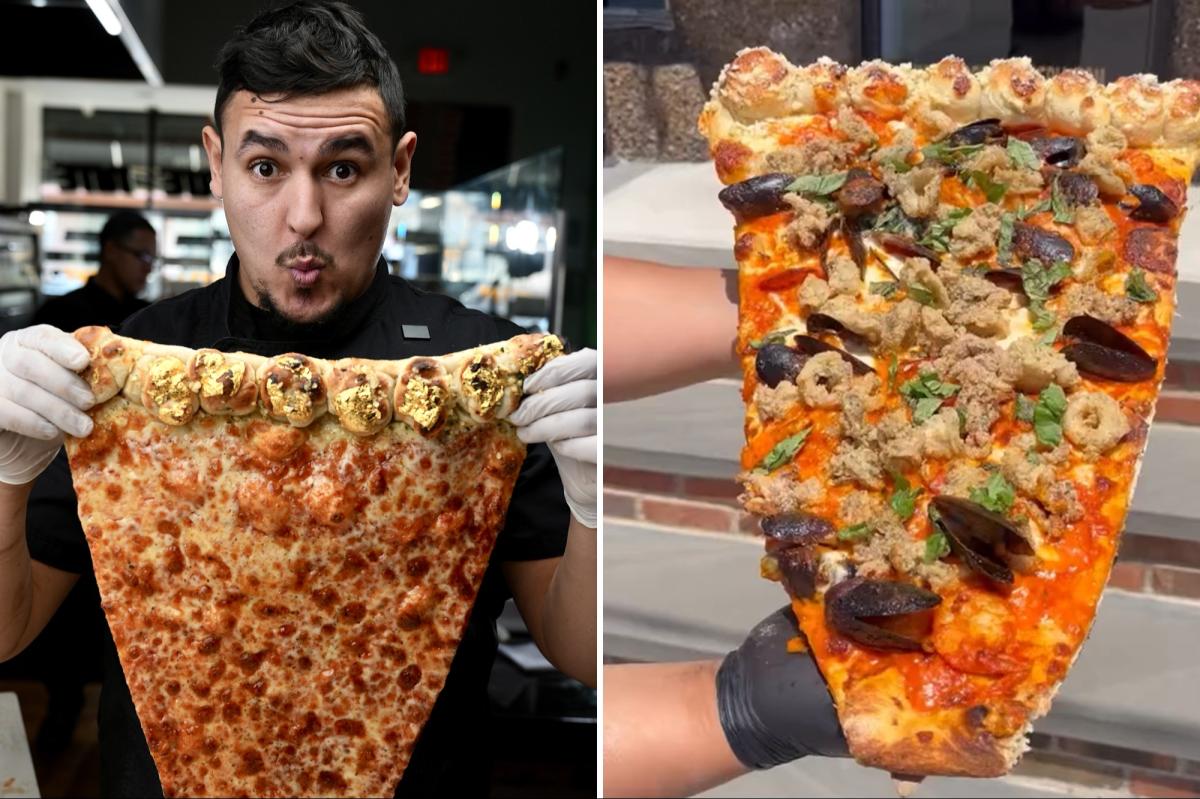Exclusive | NJ chef goes viral for 3-foot seafood fra diavolo pizza slice