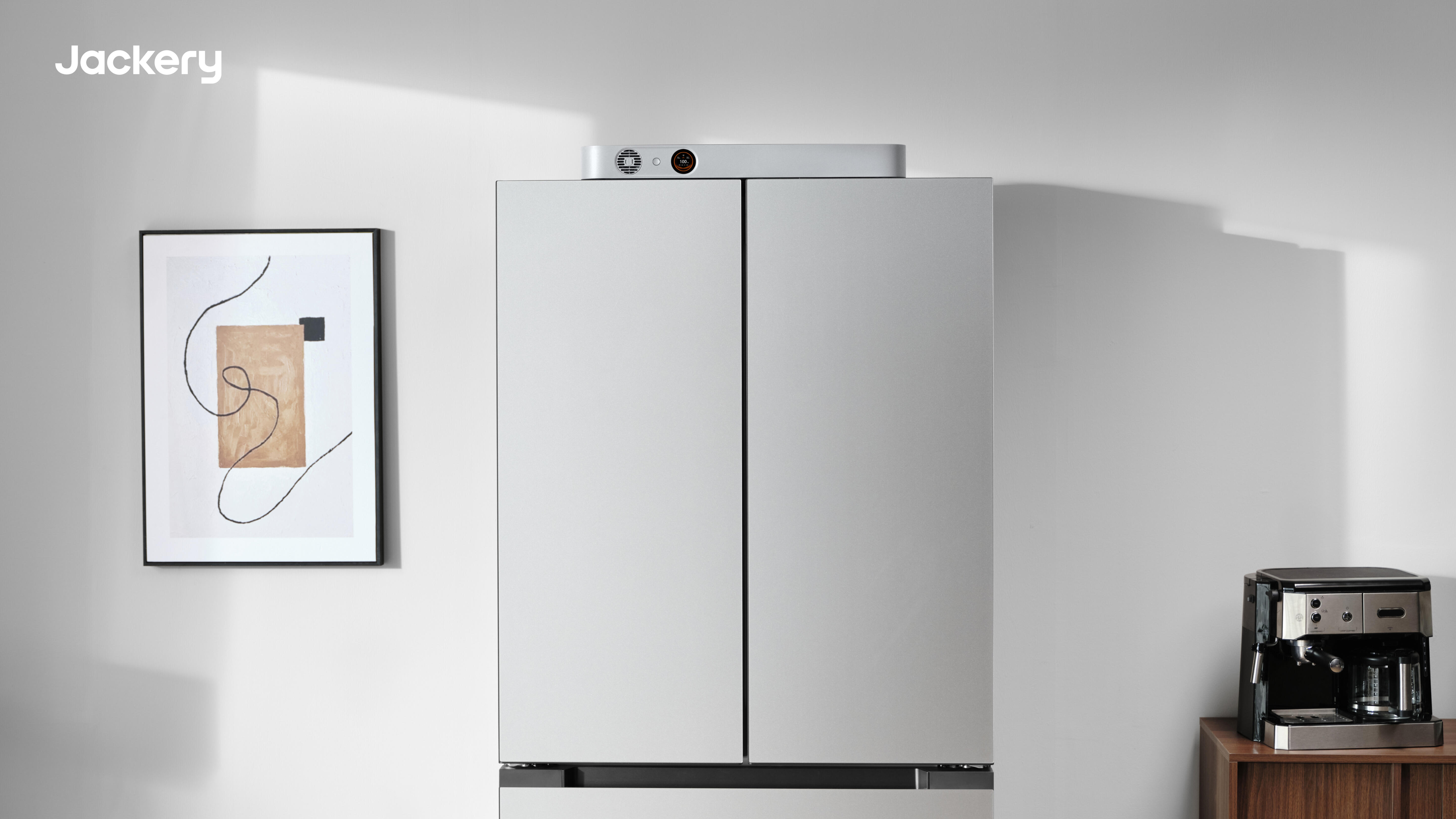 FridgeGuard on top of fridge