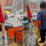 Shocking video shows streets of Soho underwater as NYC is hit with heavy rain and flash flooding