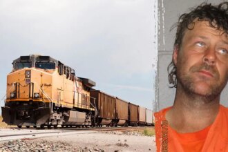 Man who allegedly rode naked atop moving locomotive busted after bizarre train stunt: sheriff