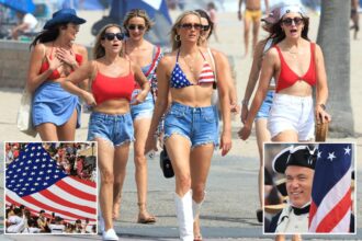 MAGA hats and giant US flags: inside California’s biggest 4th of July blowout