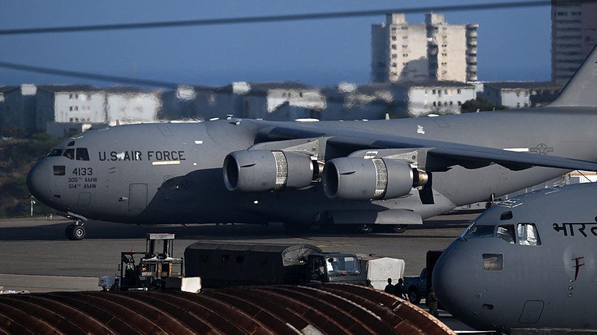 Air Force plane at Maiquetia airport