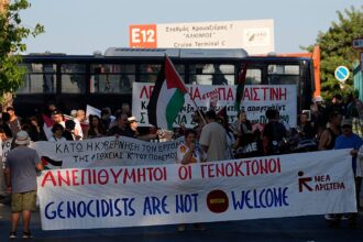 Protests in Greece at arrival of Israeli cruise ship ‘Crown Iris’