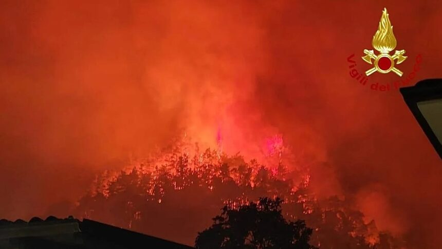 Major wildfire in hills above Lake Garda: at least 200 residents and tourists evacuated