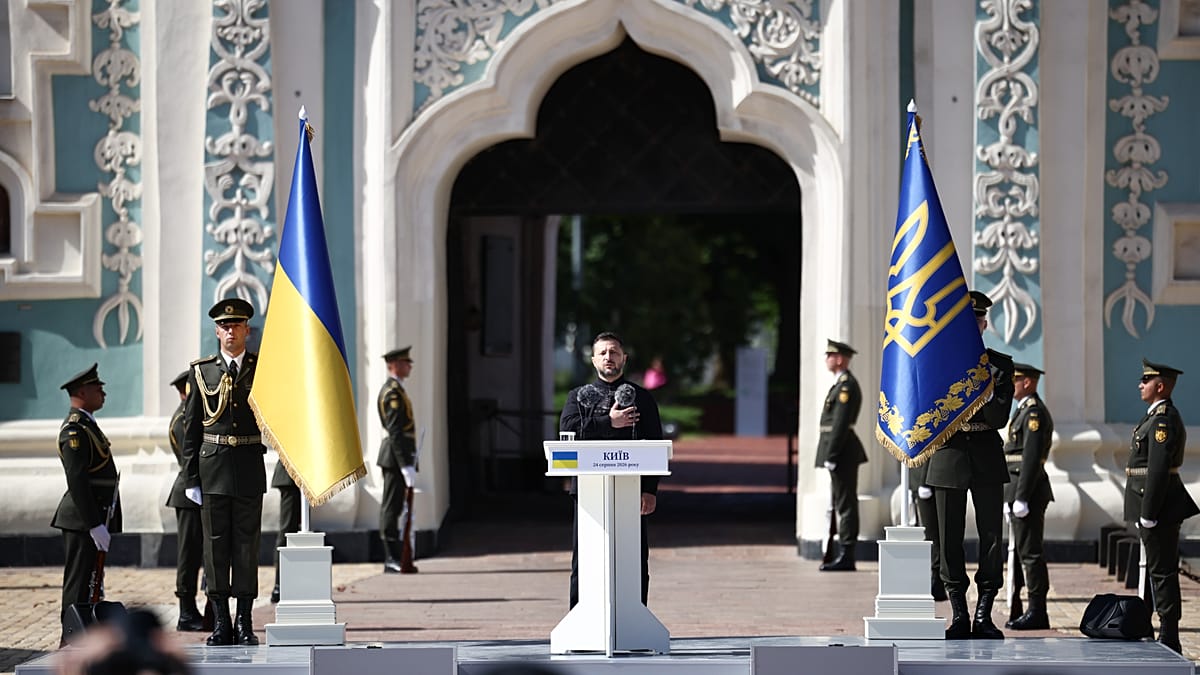 EU allies back Ukraine on Independence Day without Trump envoys
