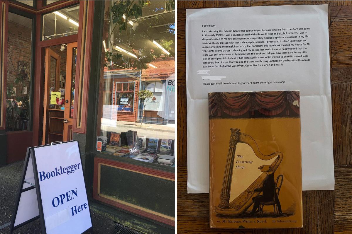 Regretful shoplifter returns book 40 years after stealing it from California shop — with a surprise apology gift