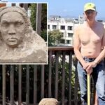 California couple unearths massive sculpture while digging in backyard –– and it could be worth a fortune