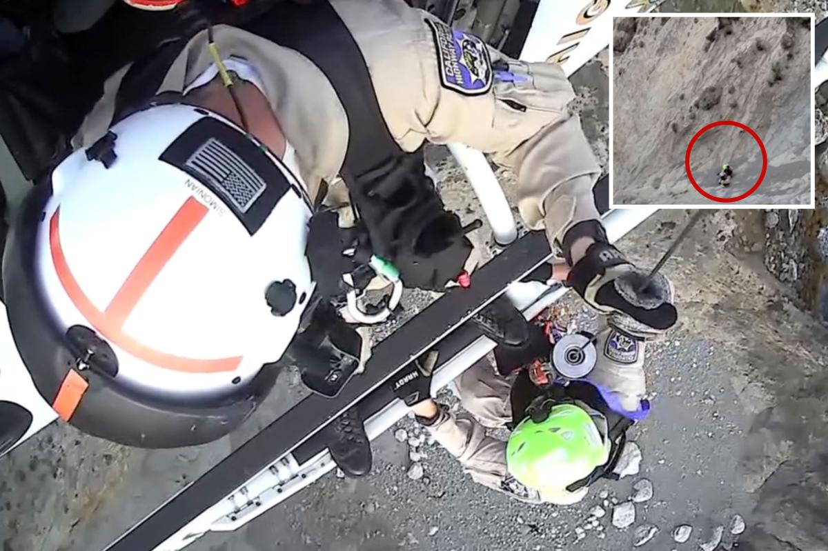 Dramatic moment rescuers find two climbers trapped on popular 600ft Big Sur cliff