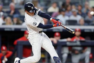 Yankees’ George Lombard Jr, replacing embattled Anthony Volpe, mashes home run for first hit in MLB debut