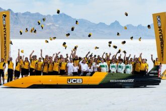 JCB Hydromax shatters a world record with ‘extraordinary’ speeds topping 400 mph in hydrogen-powered car